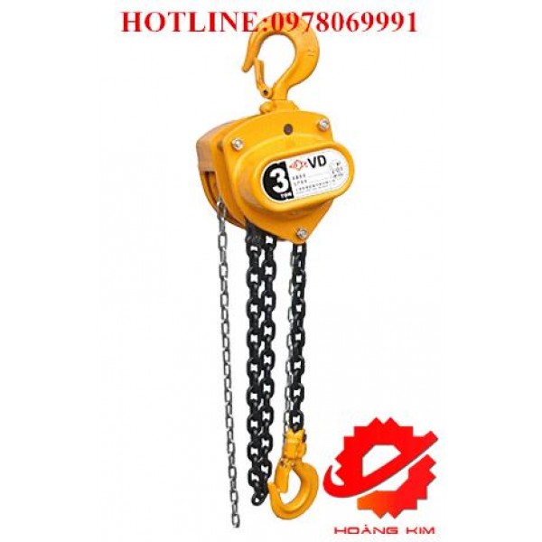 Pa lăng xích kéo tay Nitto 2 tấn 5 mét || HOÀNG KIM